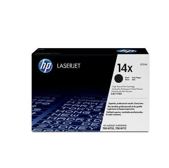 Toner HP 14X CF214X Original Neuf Noir 17 500 Pages Pour HP Laserjet 700 M725  HP   