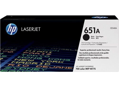 Cartouche HP 651A CE340A Original Neuf Noir 13 500 Pages Pour 700 color MFP M775 HP