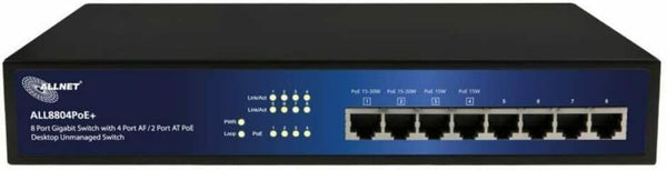 Switch Gigabit 8 Ports PoE+ ALLNET ALL8804 PoE+ avec Alimentation et Rails  ALLNET   