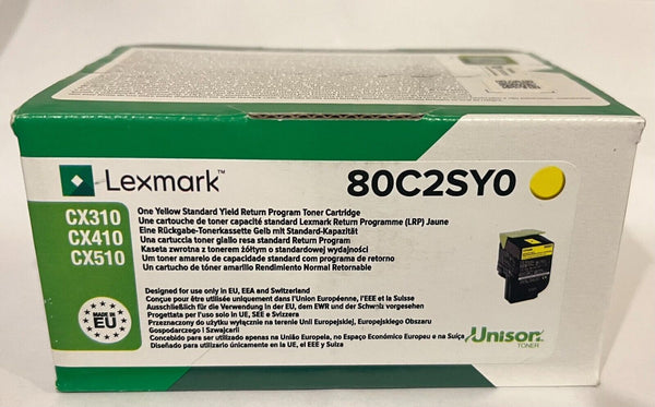 Cartouche Lexmark 80C2SY0 Original Neuf Jaune 2000 Pages Pour CX310-CX410-CX510  Lexmark   