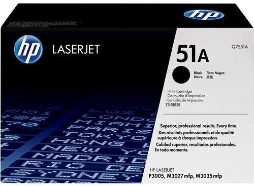 Toner HP Q7551A 51A Original Noir Carton Ouvert Mais Toner Neuf Jamais Utilisé  HP   