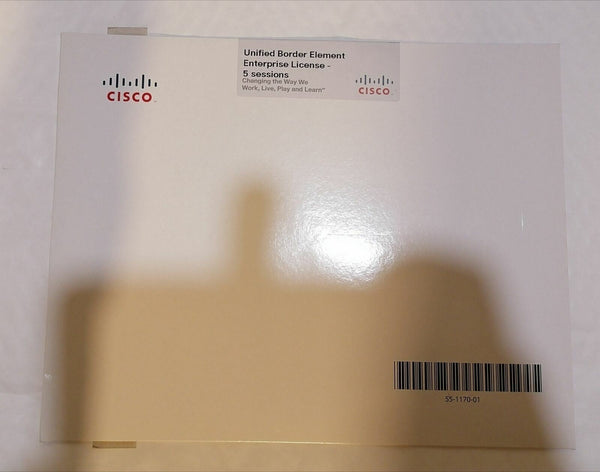 Cisco Unified Border Element Enterprise 5 sessions License. FL-CUBEE-5  Cisco   