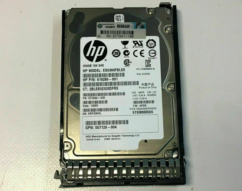 HP 300 Go SAS 2.5" 10K HDD Drive 507129-004 619286-001  HP   