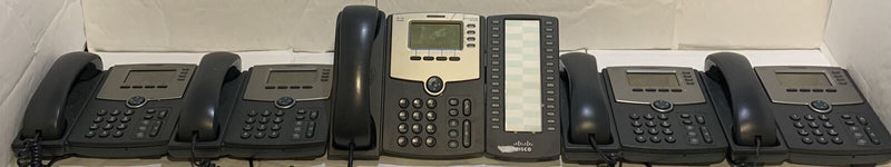 📞 Lot de 5 Téléphones IP Cisco SPA504G + Module SPA500S 🔌 Testés & Garantis Cisco
