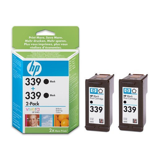 🌟 Lot de 2 cartouches HP 339 C9504EE Noir Original Neuf Oct 2009 ⚫ HP