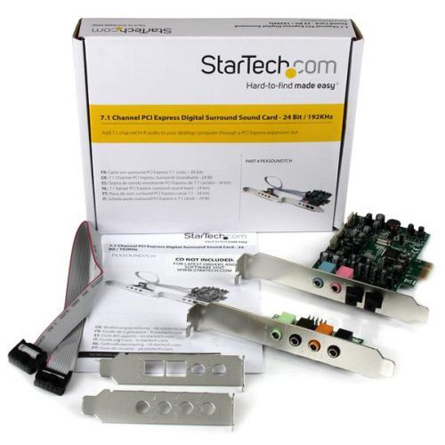 🎧 Carte Son PCI Express STARTECH 7.1 24 Bits 192KHz Haute Définition 🎶 StarTech