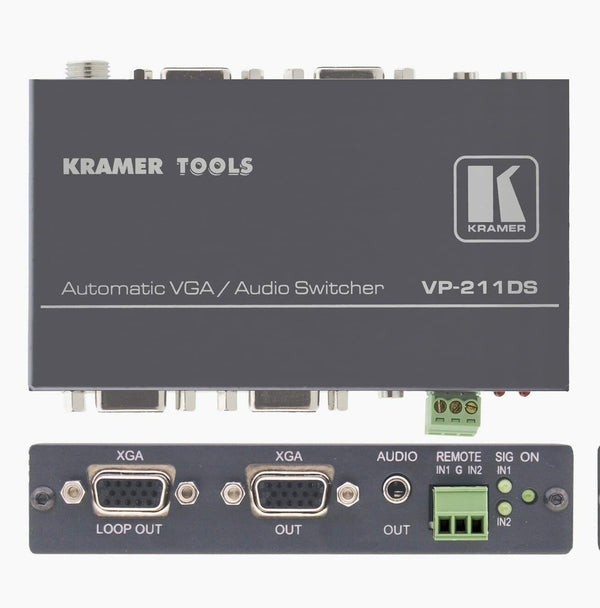 Lot de 3 Kramer Outils Vp-211ds – Automatique VGA/Uxvga/Mélangeur Audio Image, son:Accessoires image, son:Câbles: audio, adaptateurs KRAMER TOOLS   